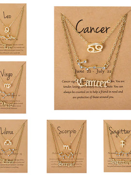 Zodiac Sign Pendant Necklace